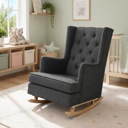 Comfortable Rocking Chair with Wingback Design