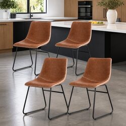 Retro Dining Chairs Set of 4 with Sleek Design