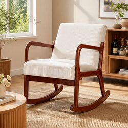 Your New Favorite Beige Rocking Armchair