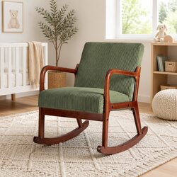 Your New Green Corduroy Rocking Armchair Awaits