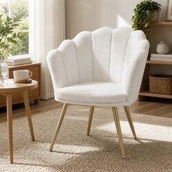 Concise Teddy Fleece Armchair with Strong Build