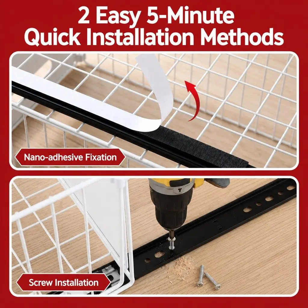 4 Pack Pull Out Kitchen Drawers for Cabinets