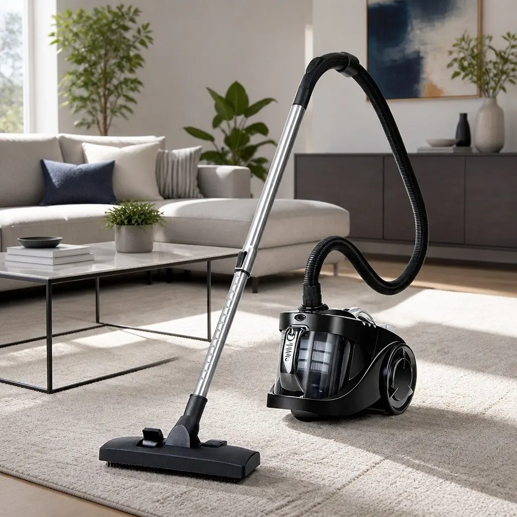 Bagless Stick Vacuum Cleaner Black 2200W Powerful Suction HEPA Filter