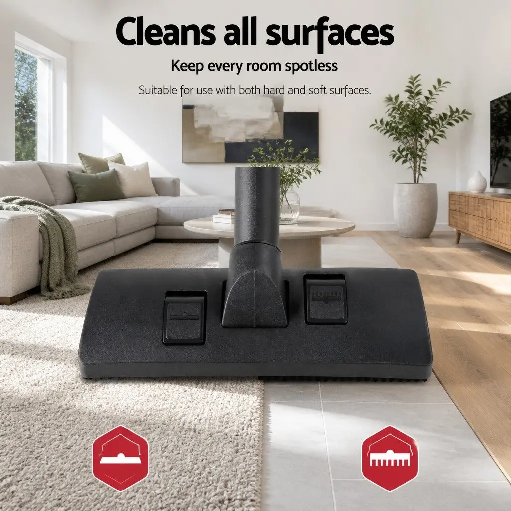 Bagless Stick Vacuum Cleaner Black 2200W Powerful Suction HEPA Filter