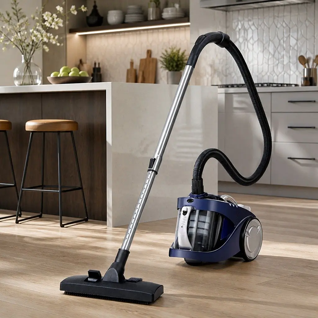 Bagless Stick Vacuum Cleaner Blue 2200W Multi-Cyclonic HEPA Filter