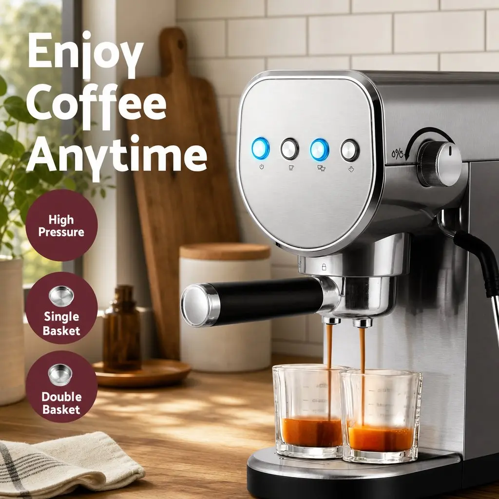 Cordless Wet Dry Vacuum Mop White 20 Bar Espresso Coffee Machine Combo with Instant Heating System and Automatic Self-Cleaning Dock