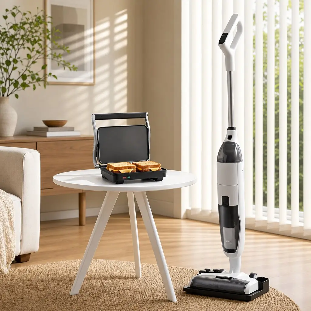 Cordless Wet Dry Vacuum Mop and Sandwich Press Combo