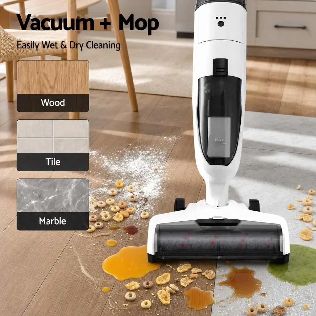 Cordless Wet Dry Vacuum Mop and Sandwich Press Combo