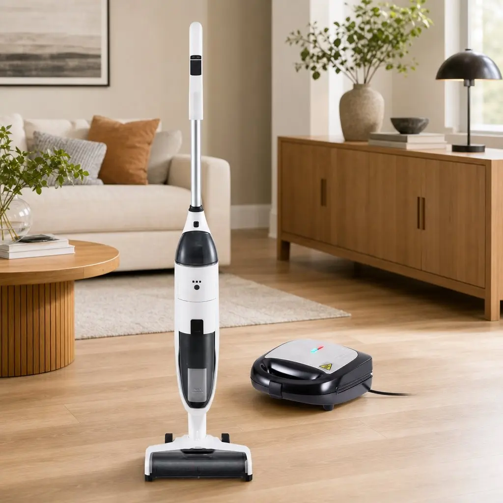 Cordless Wet Dry Vacuum Cleaner White Black 3-in-1 Sandwich Waffle Maker Combo