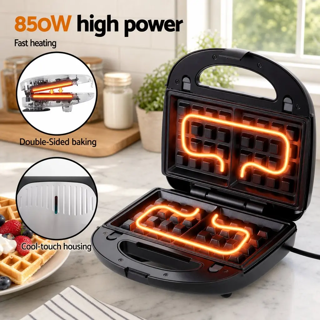 Cordless Wet Dry Vacuum Cleaner White Black 3-in-1 Sandwich Waffle Maker Combo