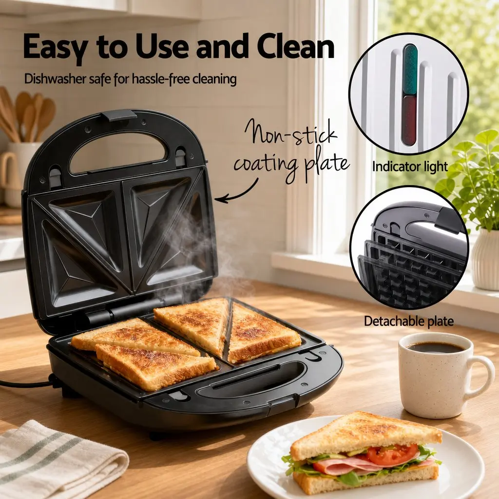 Cordless Wet Dry Vacuum Cleaner White Black 3-in-1 Sandwich Waffle Maker Combo