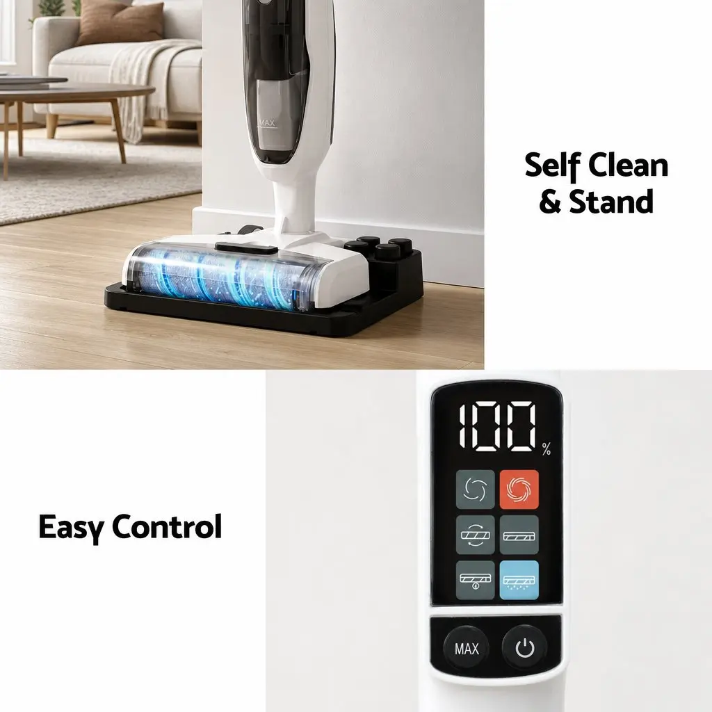 Cordless Wet Dry Vacuum Cleaner White Black 3-in-1 Sandwich Waffle Maker Combo