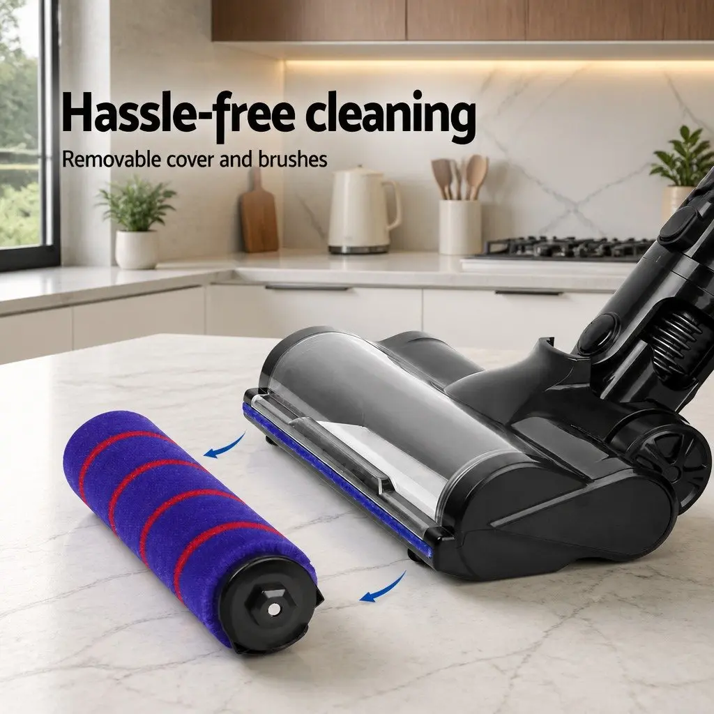 Motorised Roller Brush Head Stick Vacuum Cleaner Attachment Black