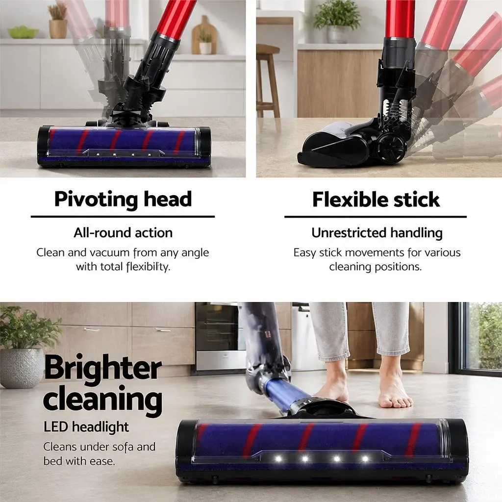 Motorised Roller Brush Head Stick Vacuum Cleaner Attachment Black