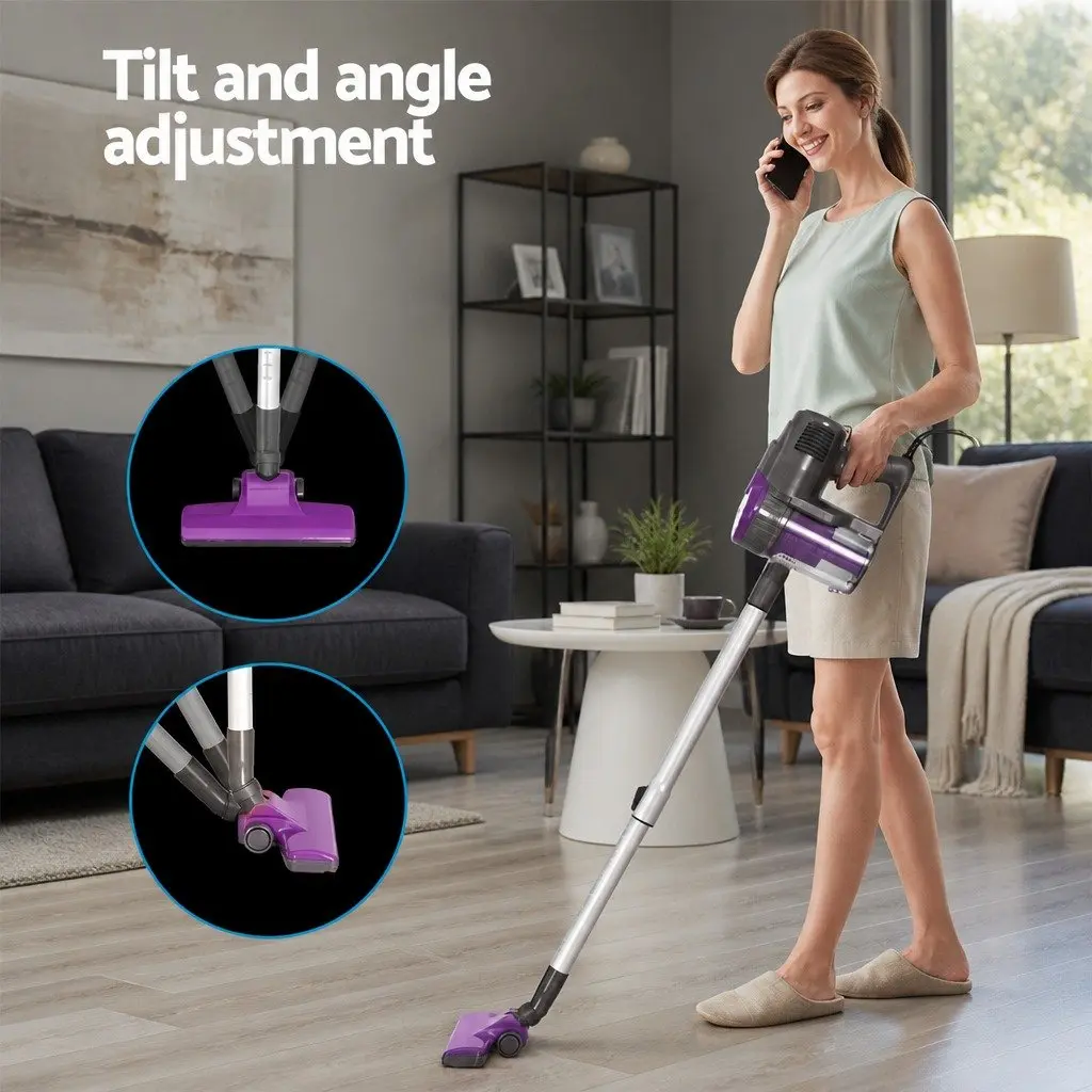Stick Vacuum Cleaner Purple Corded 500W Handheld Converter