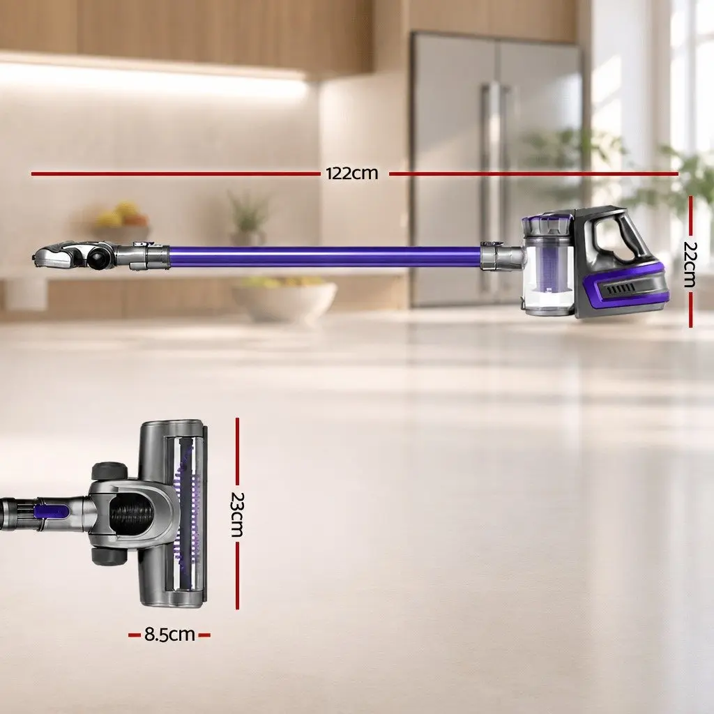 Cordless Stick Handstick Vacuum Cleaner HEPA Filter 150W 8000Pa Grey
