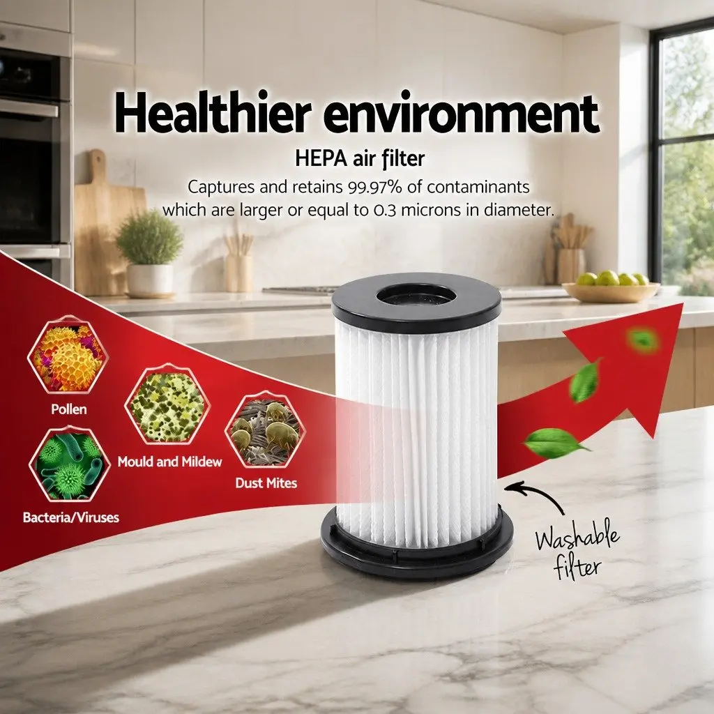 Cordless Stick Handstick Vacuum Cleaner HEPA Filter 150W 8000Pa Grey