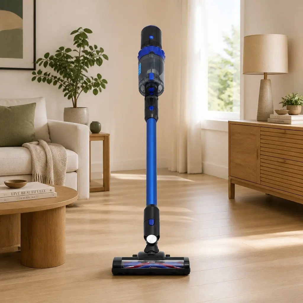 Cordless Stick Vacuum Cleaner Blue 350W Brushless Motor Bagless