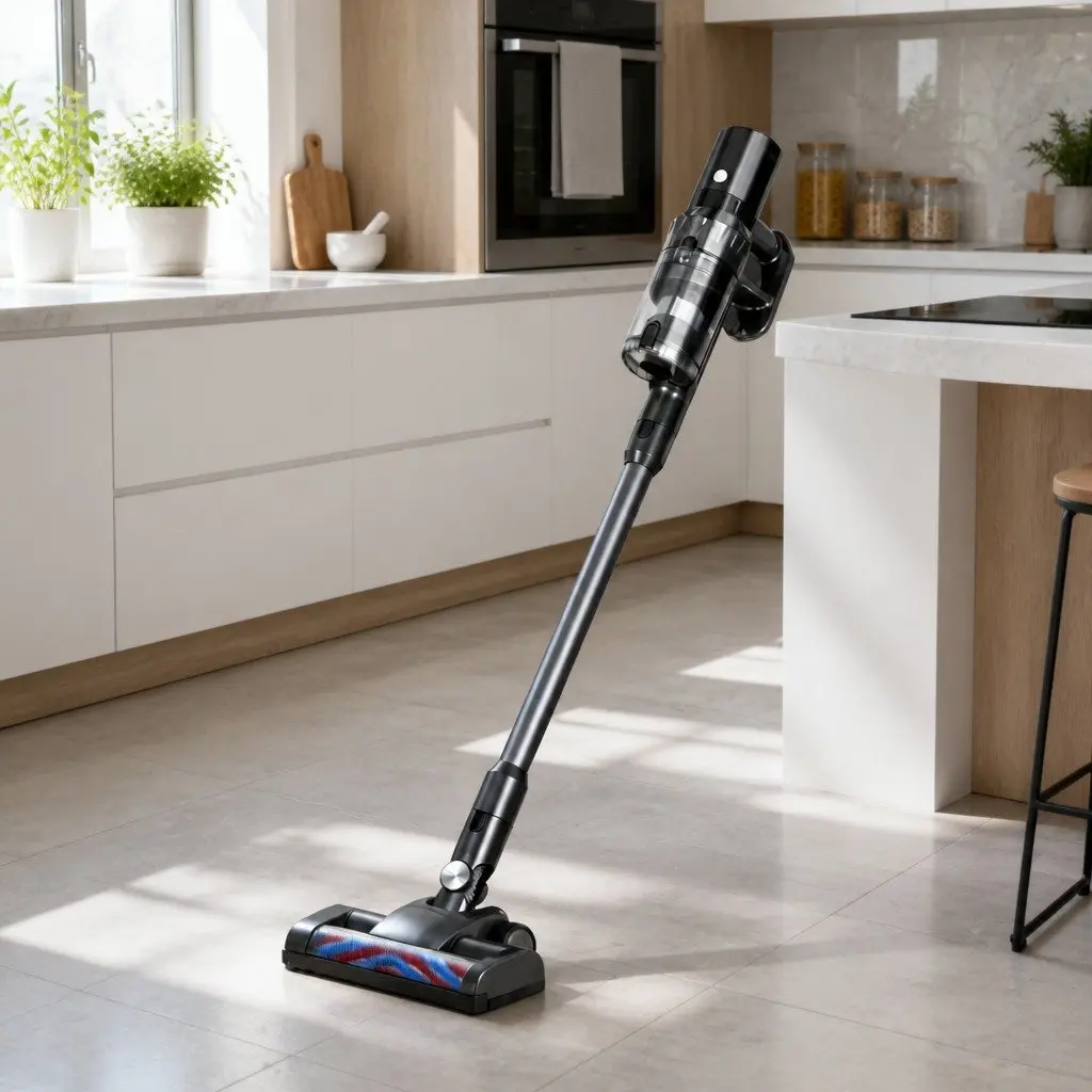 Stick Vacuum Cleaner Grey Cordless Brushless 350W Handheld Hard Floor Cleaning