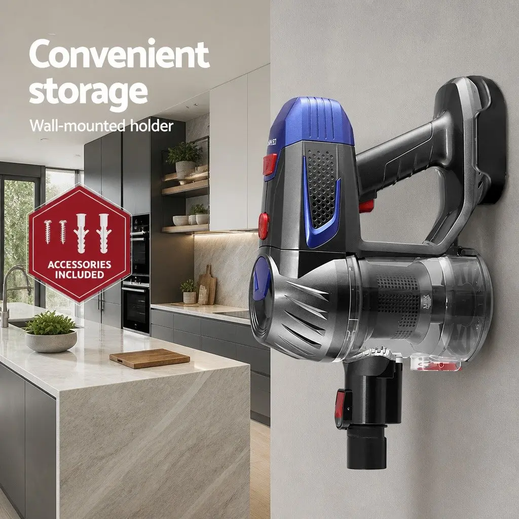 Cordless Stick Vacuum Cleaner Gold Lightweight 150W Adjustable 2-Speed Suction