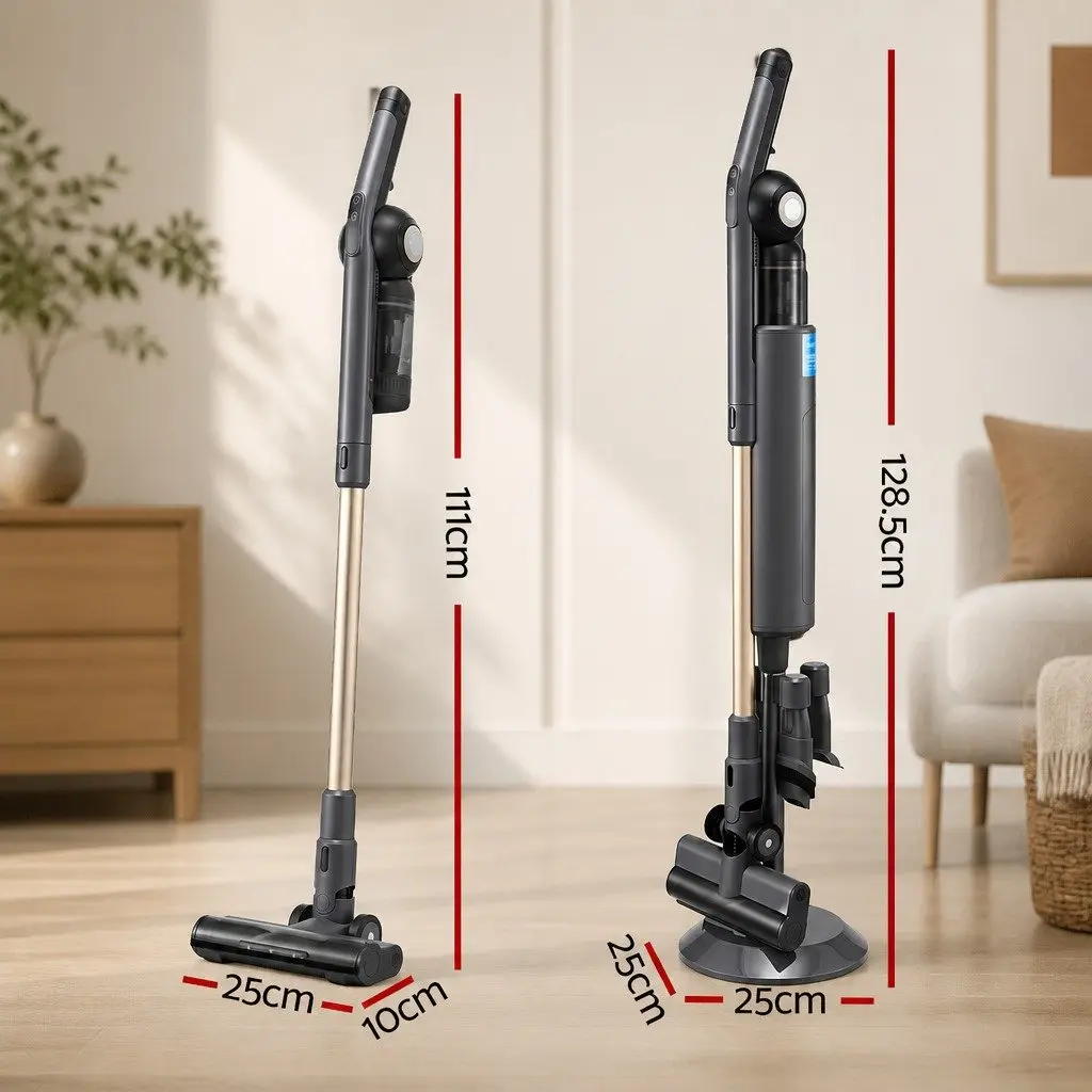 Cordless Stick Vacuum Cleaner Grey 40 Minutes Runtime Auto-Empty Dust Station HEPA Filter