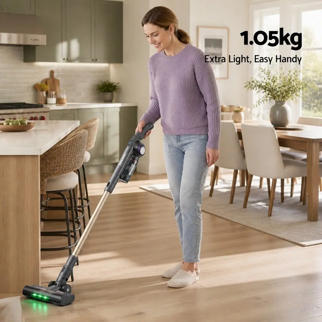 Cordless Stick Vacuum Cleaner Grey 40 Minutes Runtime Auto-Empty Dust Station HEPA Filter