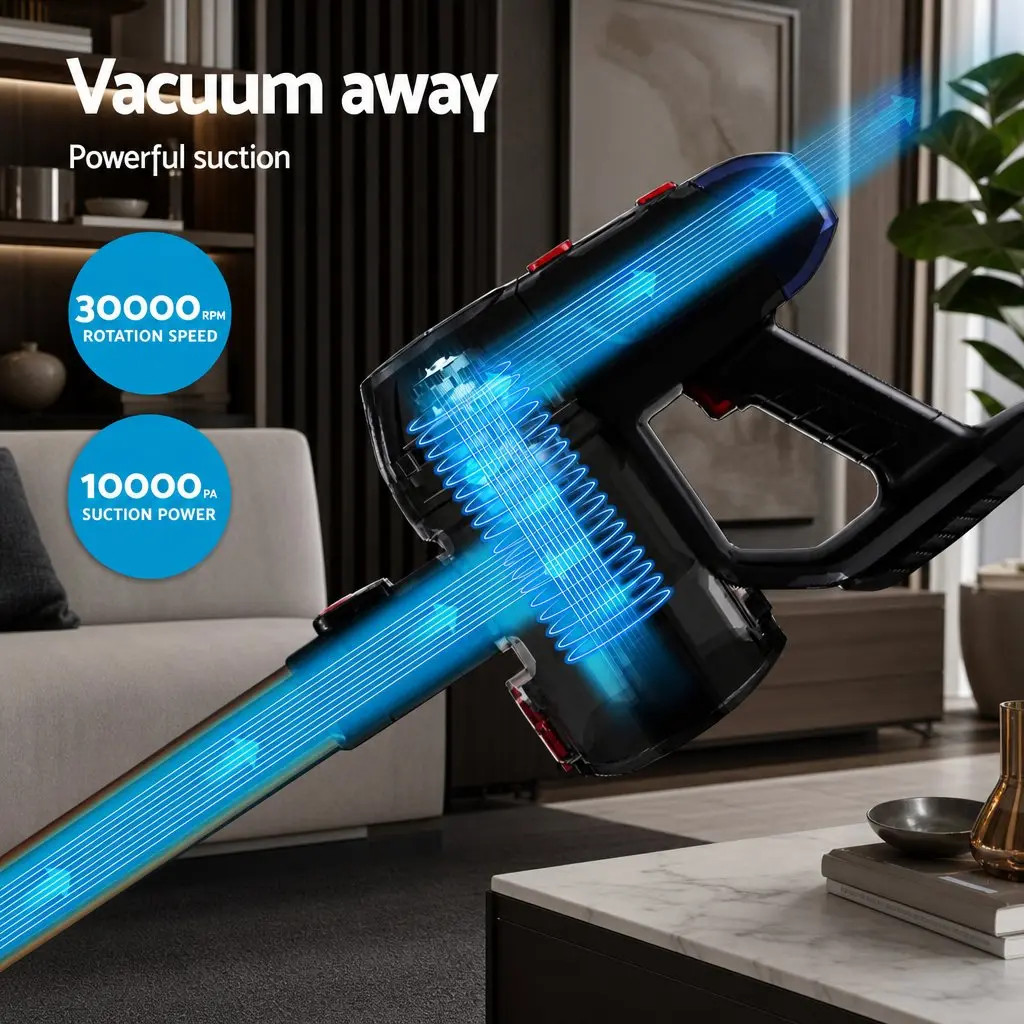Cordless Stick Vacuum Cleaner Gold Silver Black 10000Pa Suction Power 3-in-1 Sandwich Maker 850W Double-Sided Heating Plates