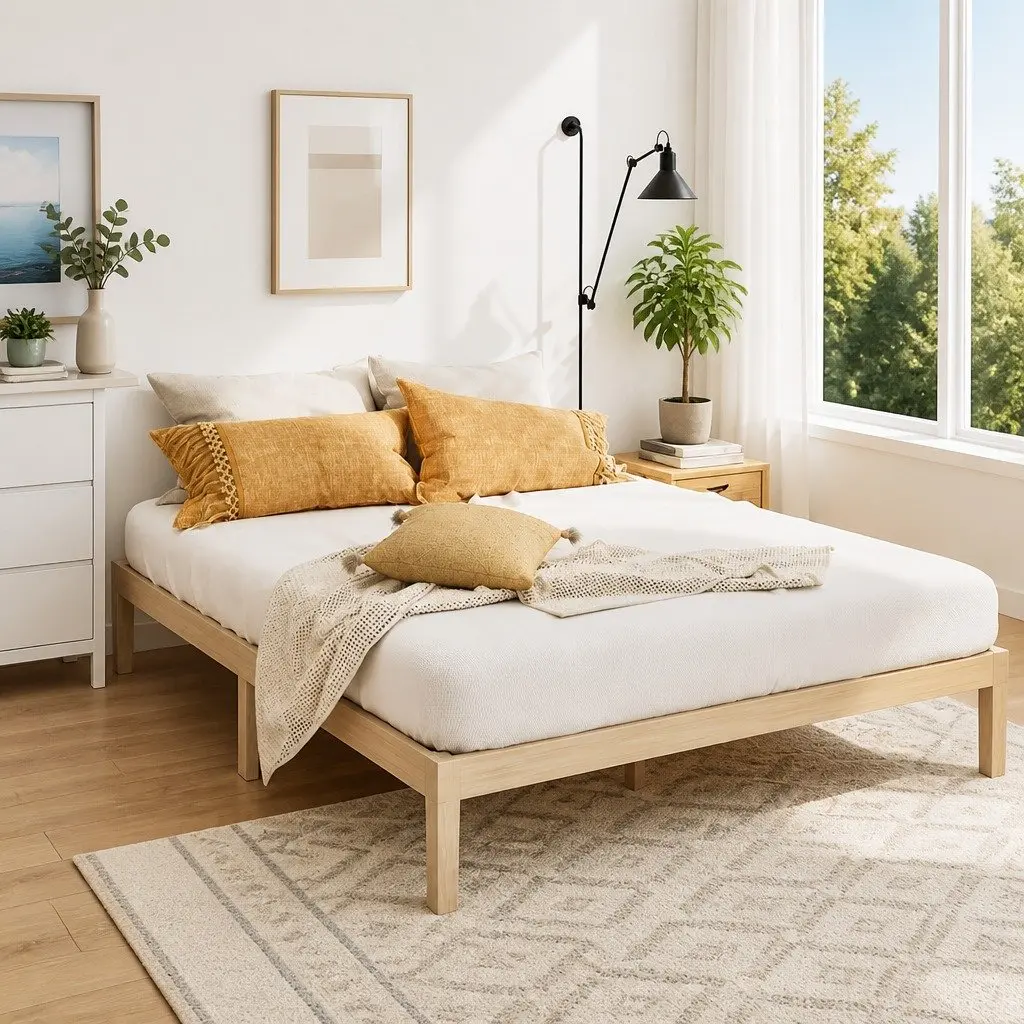 Double Bed Frame with Solid Construction