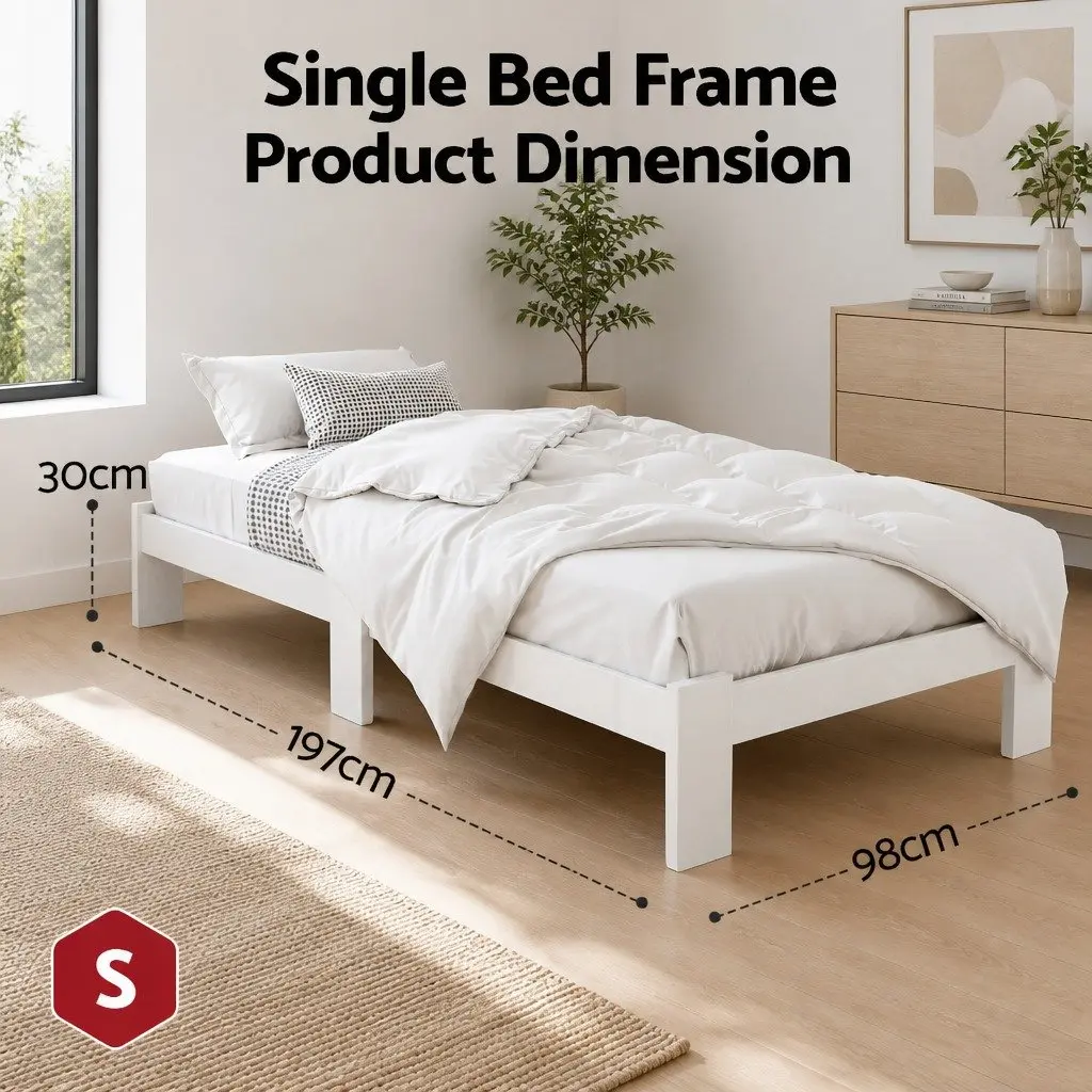White Pine Bed Frame with Storage Solutions