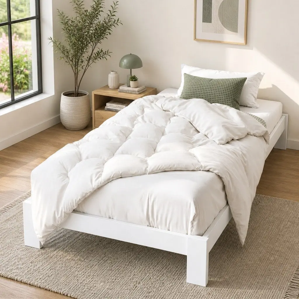 White Pine Bed Frame with Storage Solutions