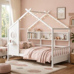 Compact Kids House Bed Frame with Easy Assembly