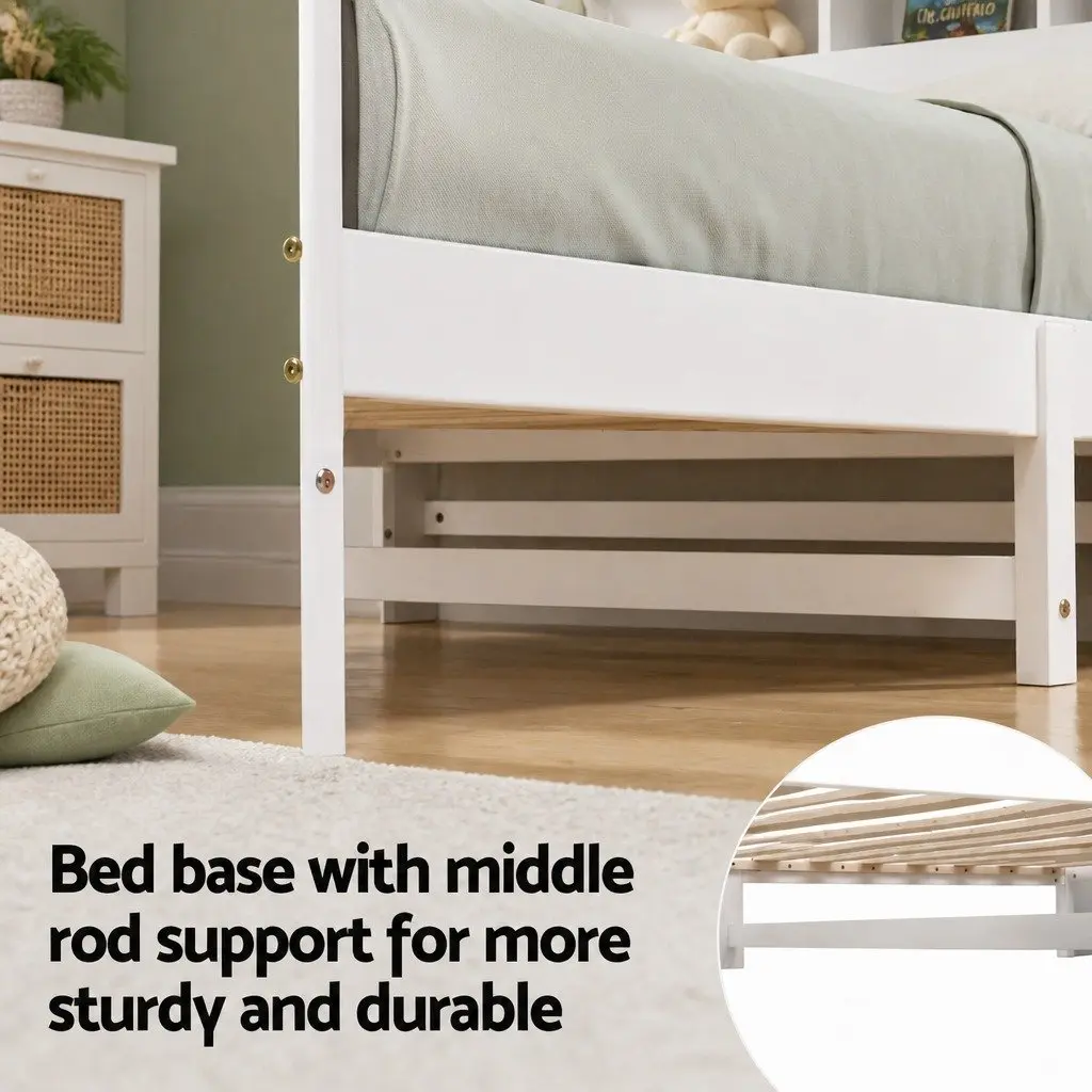 Bed Frame with Storage Headboard