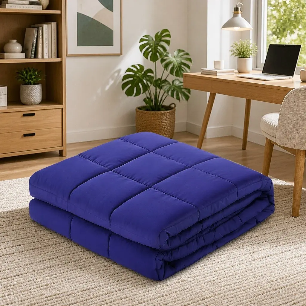Weighted Blanket 11KG Adults Kids Heavy Gravity Sleep Relax Calm Navy Blue