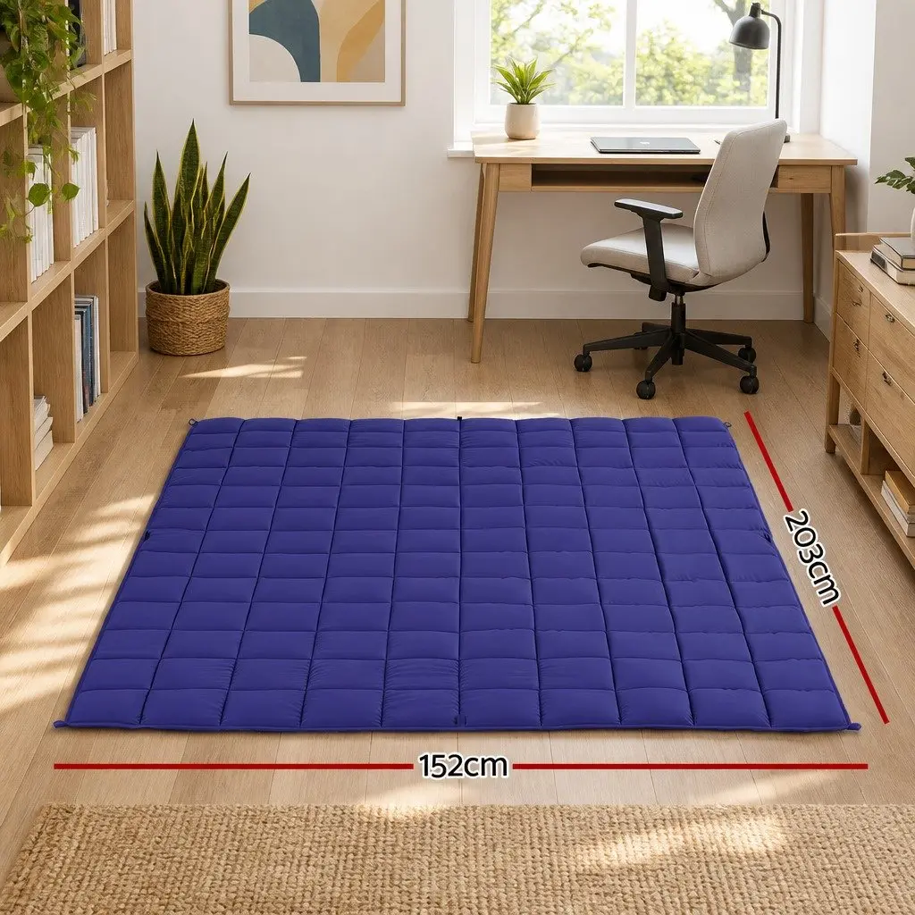 Weighted Blanket Navy Blue 11KG Microfibre Cover High-Density Glass Beads Deep Touch Pressure Stimulation