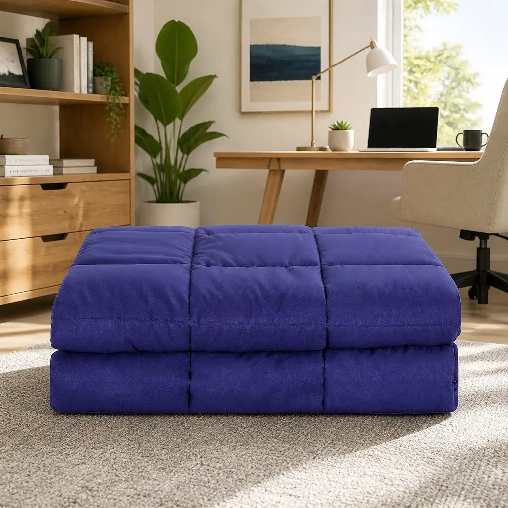 Weighted Blanket Navy Blue 11KG Microfibre Cover High-Density Glass Beads Deep Touch Pressure Stimulation