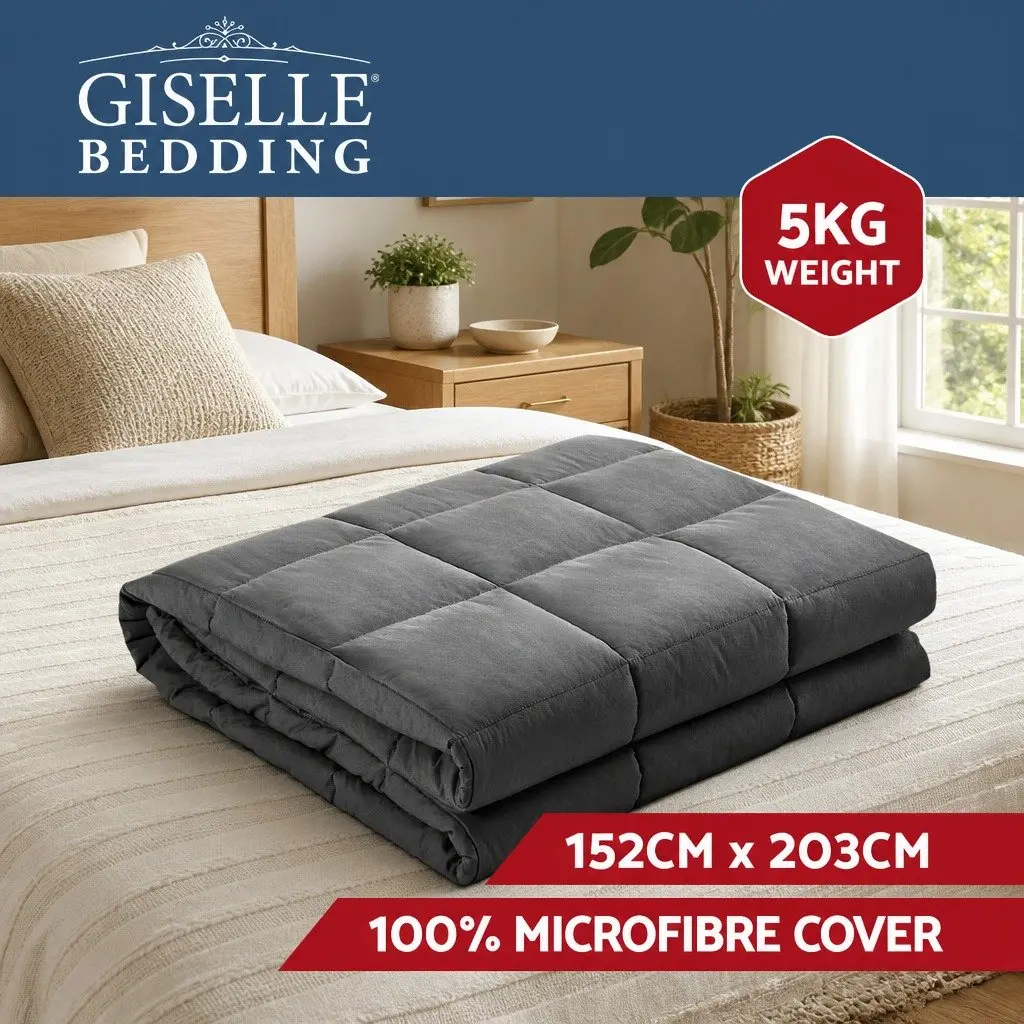 Weighted Blanket Dark Grey 5KG Adult Deep Touch Pressure Therapy