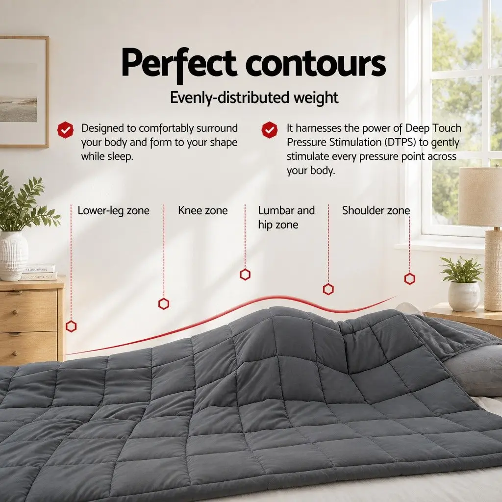 Weighted Blanket Dark Grey 5KG Adult Deep Touch Pressure Therapy