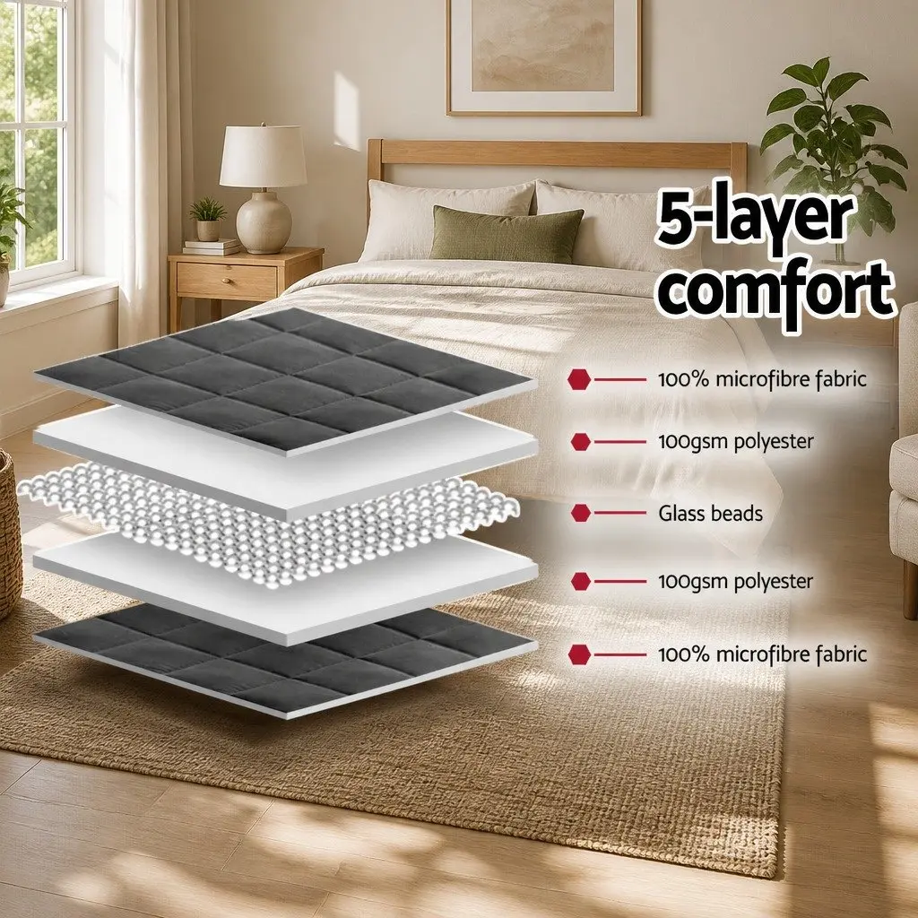 Weighted Blanket Dark Grey 5KG Adult Deep Touch Pressure Therapy