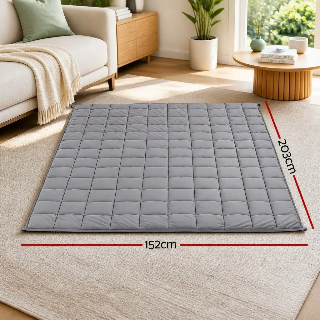 Weighted Blanket Grey 9KG Dual Sided Fleece Sherpa Gravity Blanket