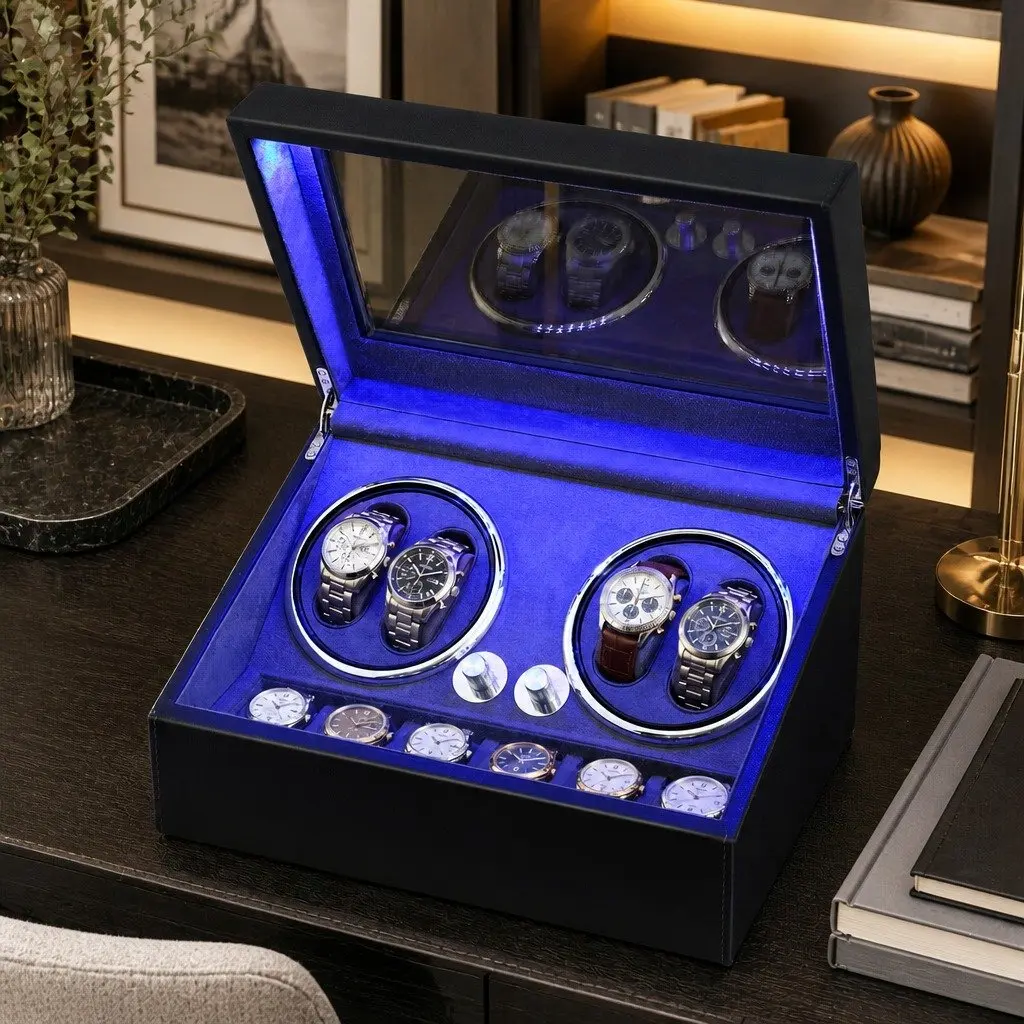 Dual Watch Winder Box with LED Display