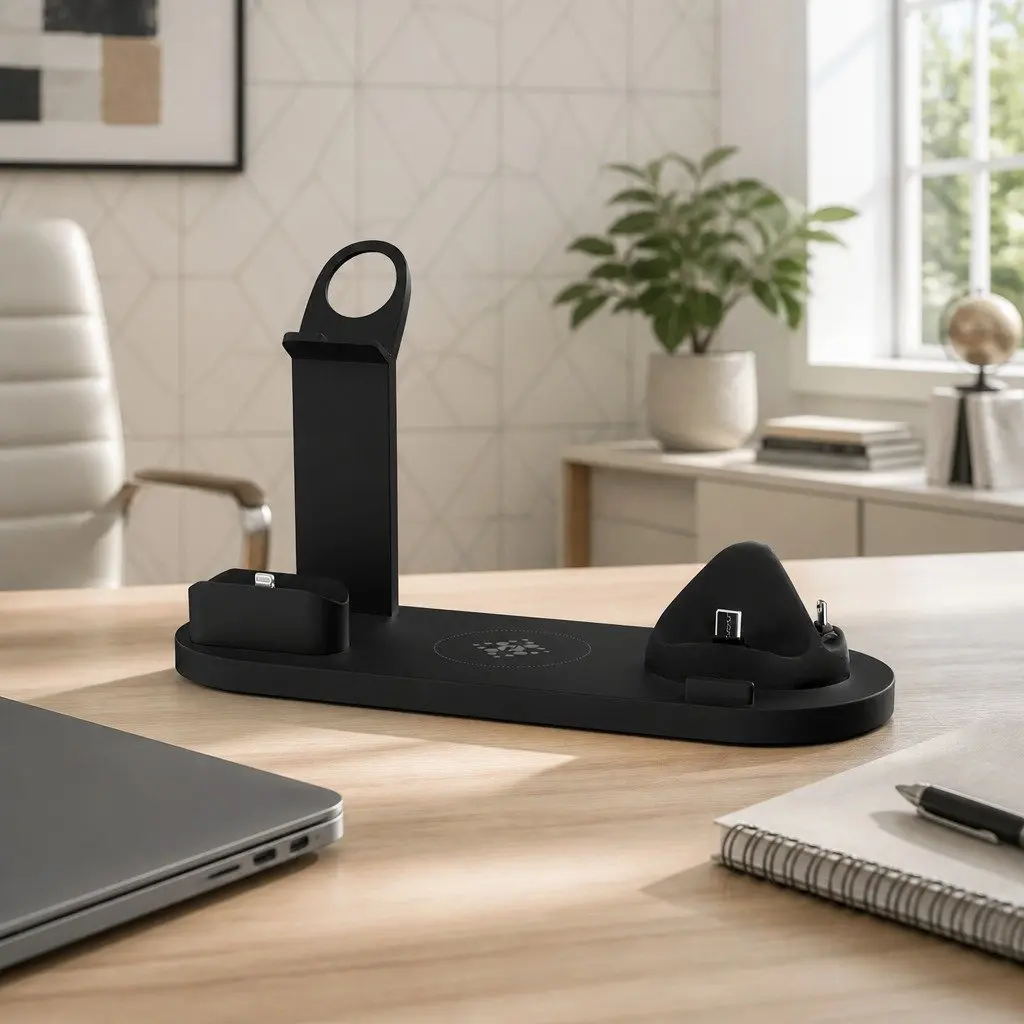4 in 1 Wireless Charging Station Multi-Device Dock for Phone iWatch Airpods 15W