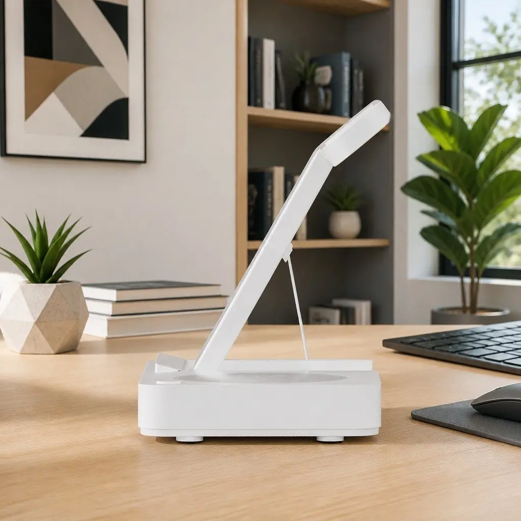 4-in-1 Wireless Charger Dock White Compact Fast Charging Station for Phone Watch Earbuds