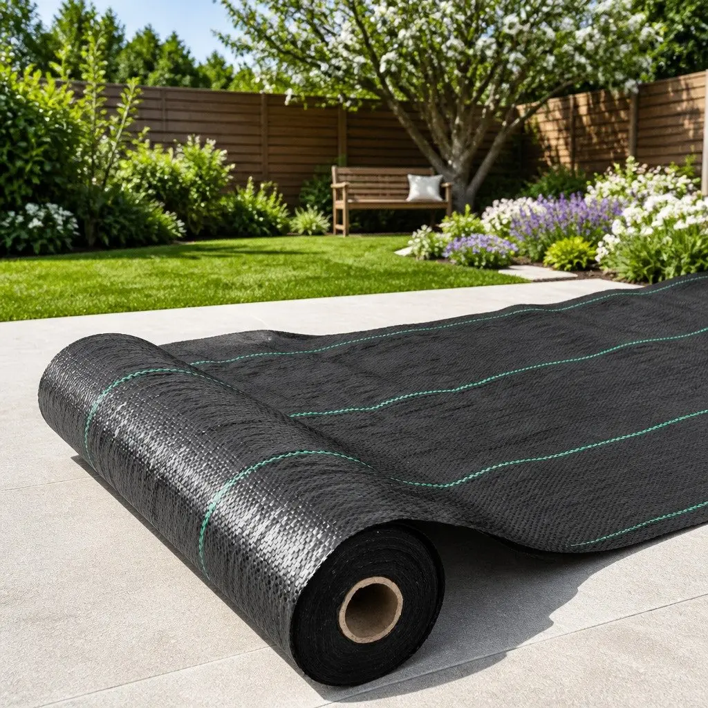 Weed Control Mat Black 0.915m x 50m Heavy-duty Woven Fabric Garden Landscape Mat