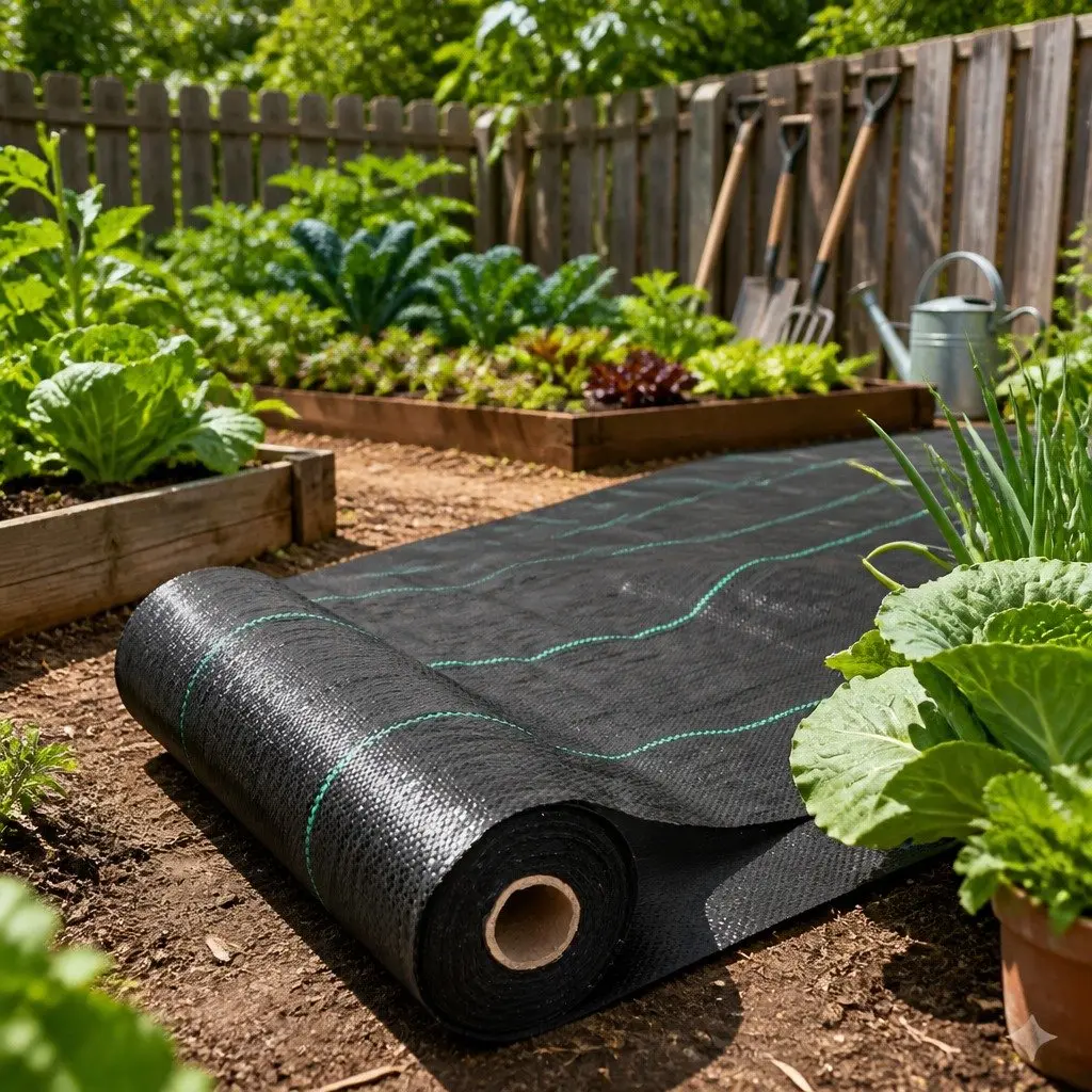 Weed Control Mat Black 3.66m x 50m UV Resistant Woven Fabric