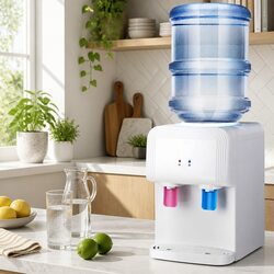 Water Cooler Dispenser Bench Top Hot Cold Taps Desktop White