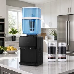 Compact 22L Water Cooler Dispenser with Dual Taps