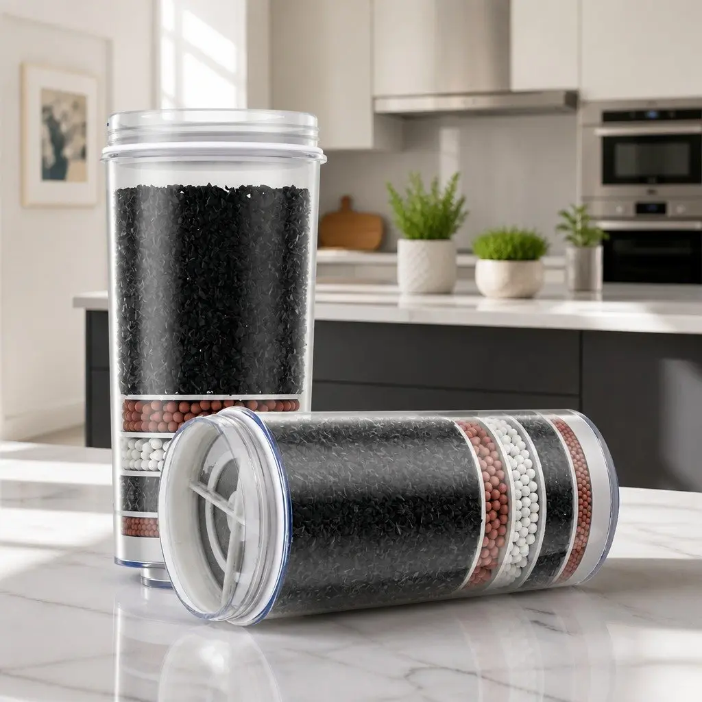 Water Filter Replacement Cartridge Clear 7-Stage Filtration System 2 Pack