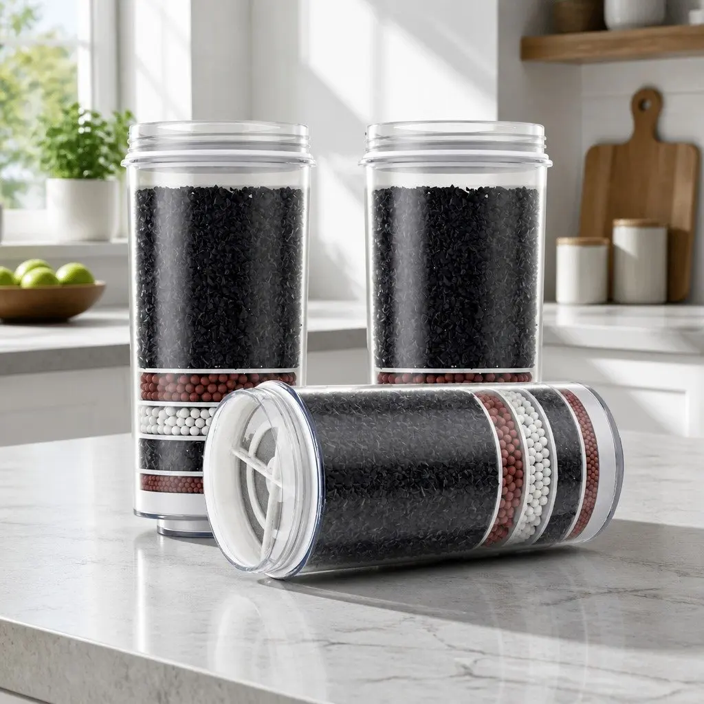 Water Filter Dispenser White 3 Piece 7-Stage Filtration System