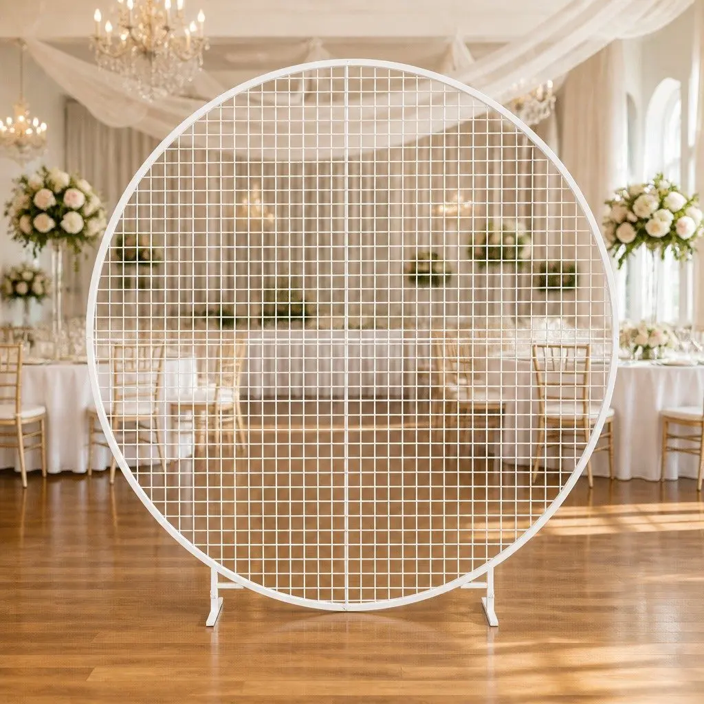 Backdrop Stand Gold 2M Metal Frame Easy Assembly for Wedding Party Decoration