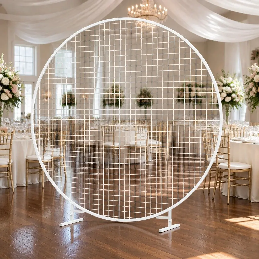 Backdrop Stand Gold 2M Metal Frame Easy Assembly for Wedding Party Decoration